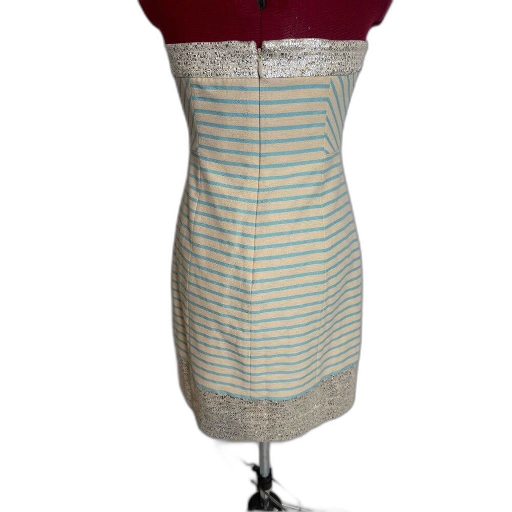 Lilly Pulitzer Remi Dress Women's Size 4 Strapless Blue Horizon Bayview Stripe - Picture 4 of 15
